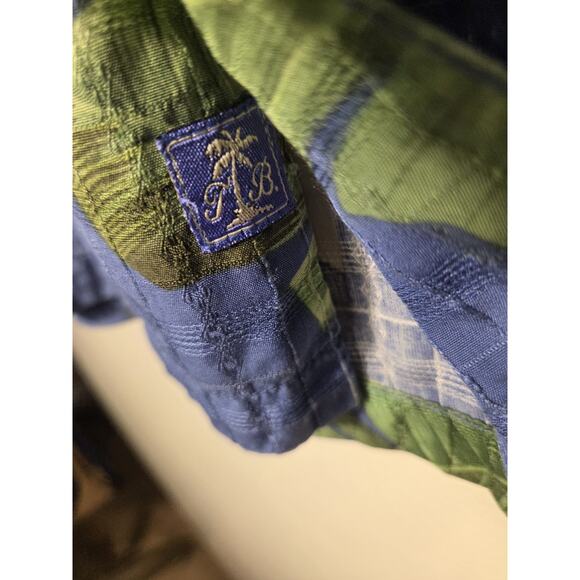 Tommy Bahama Hawaiian Shirt Mens M 100% Silk Blue Floral Palm Leaves Casual - Picture 5 of 8